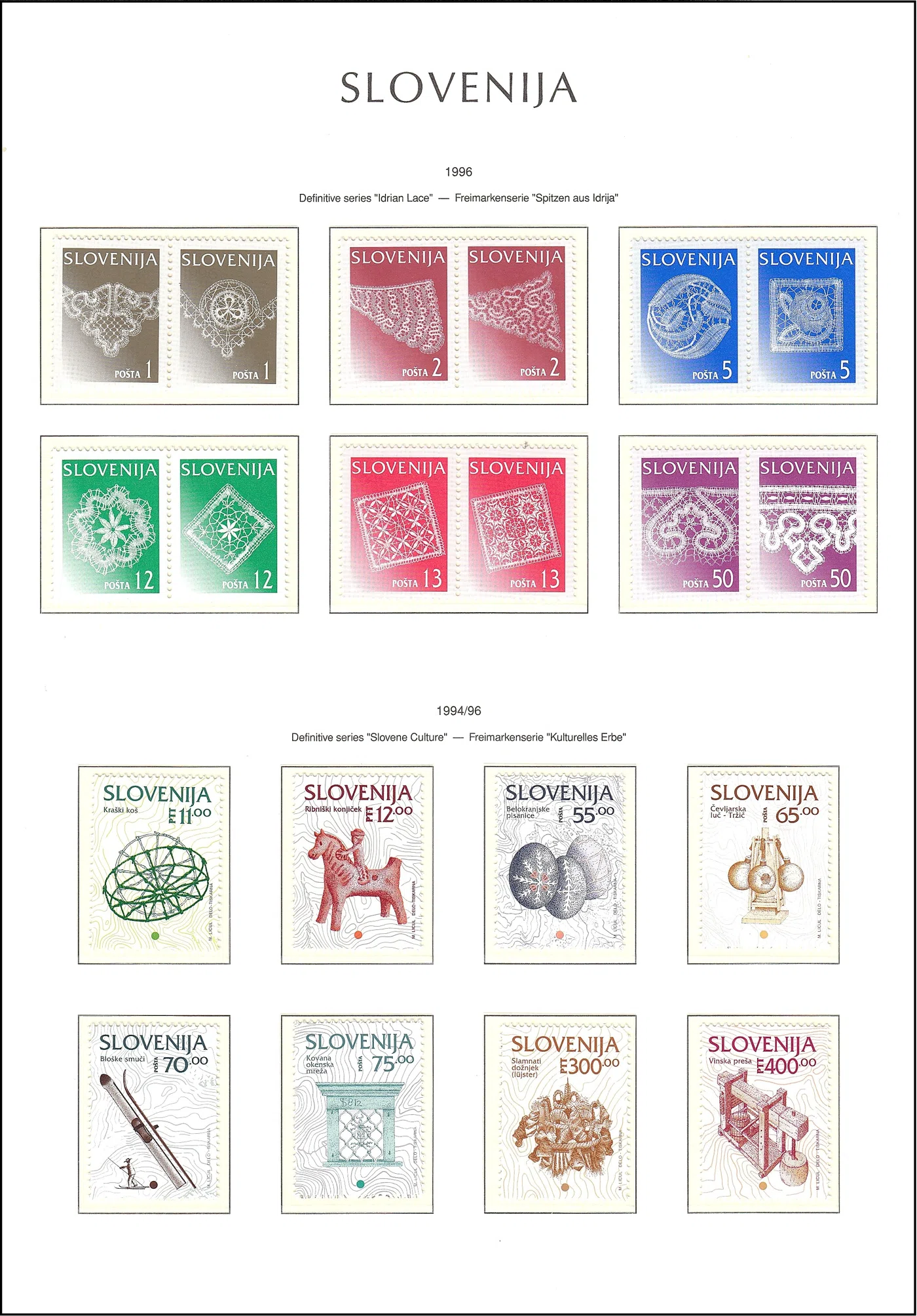 SLOVENIJA 1995 - 1996